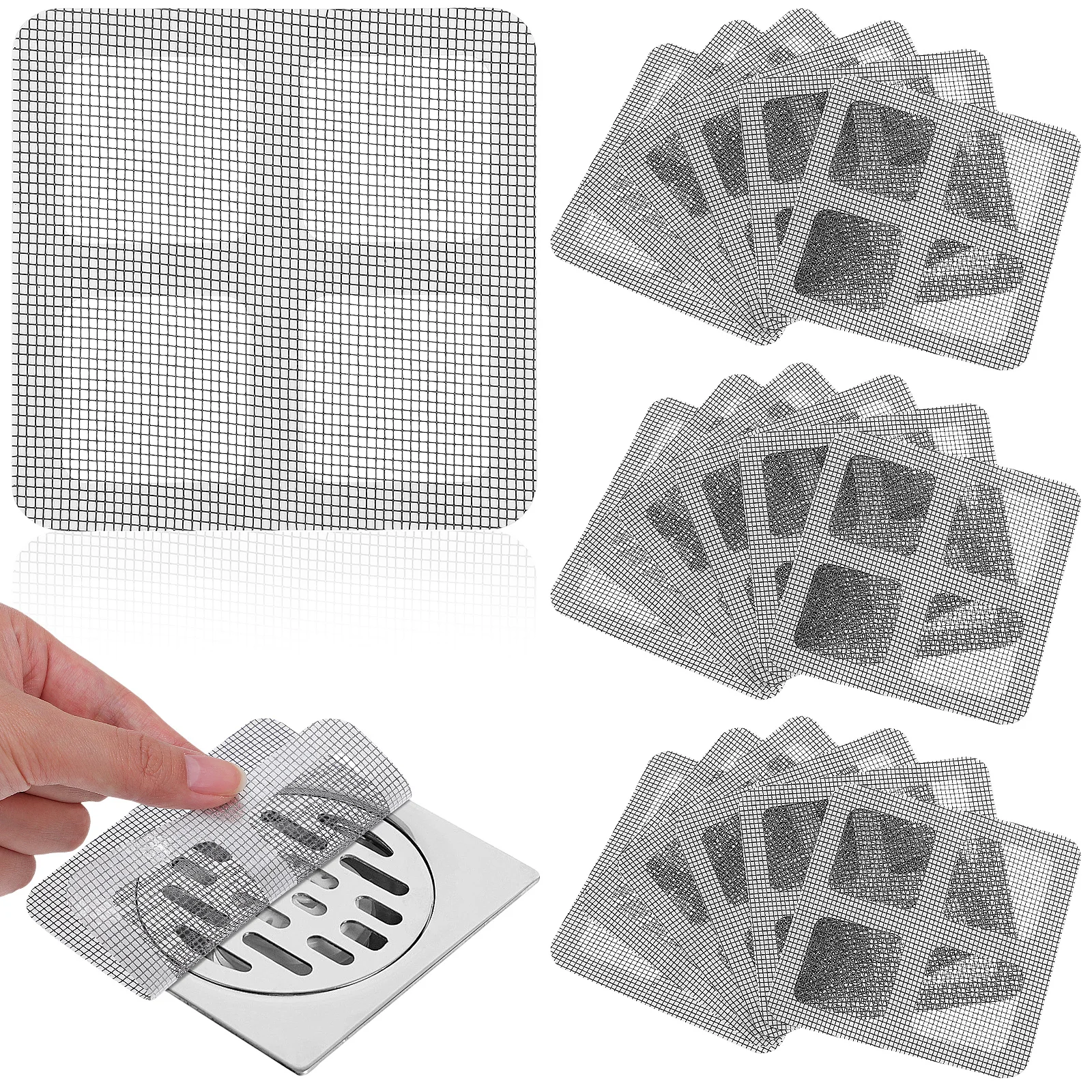

100 Pcs Disposable Drain Covers Anti Blocking Filter Stickers Kitchen Bathroom Shower Hair Catcher Floor Drain Sticker