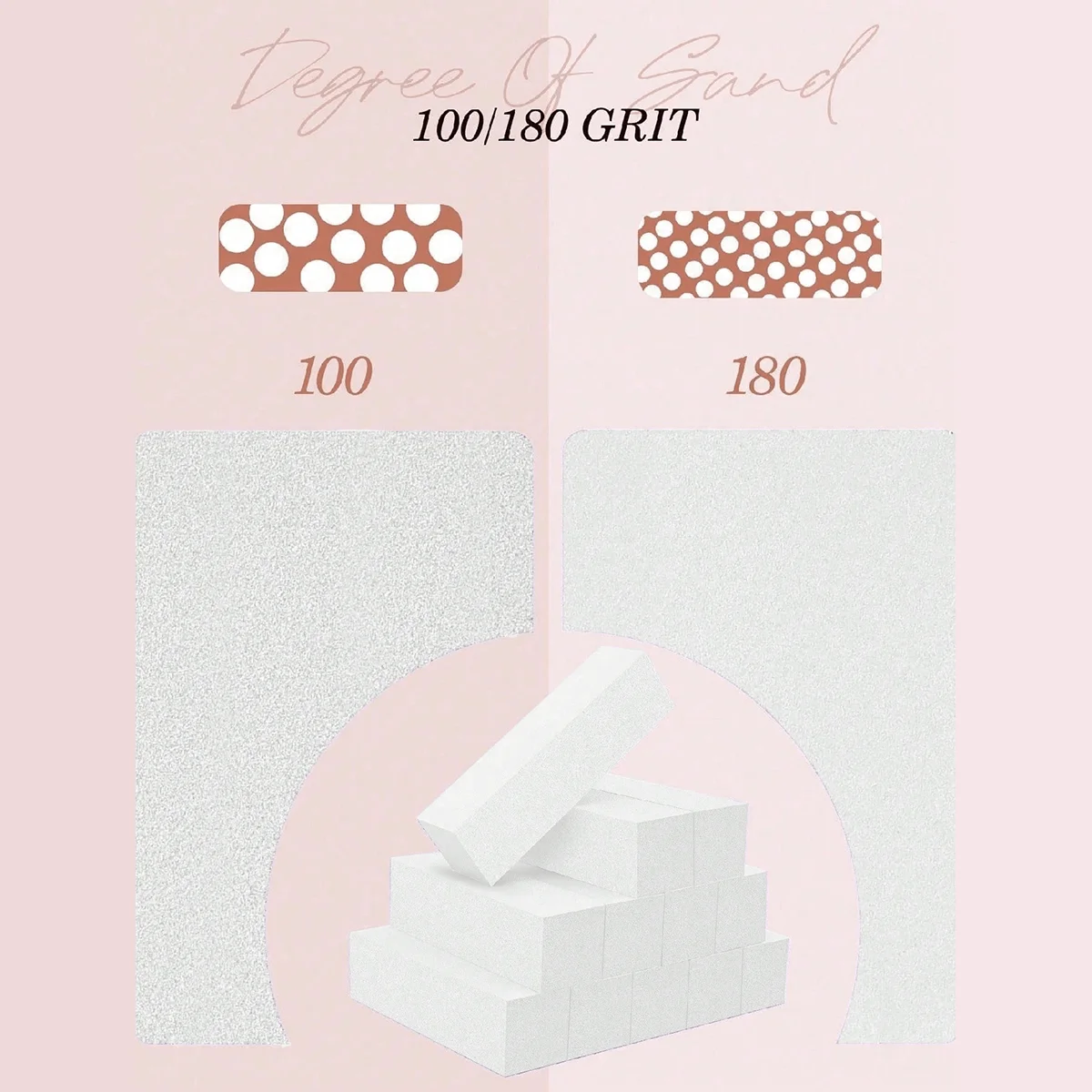 3/5/10pcs Nail Buffer Blocks 100/180 Grit Nail Files For Gel Polish Acrylic Nails Manicure Pedicure Polishing Tool