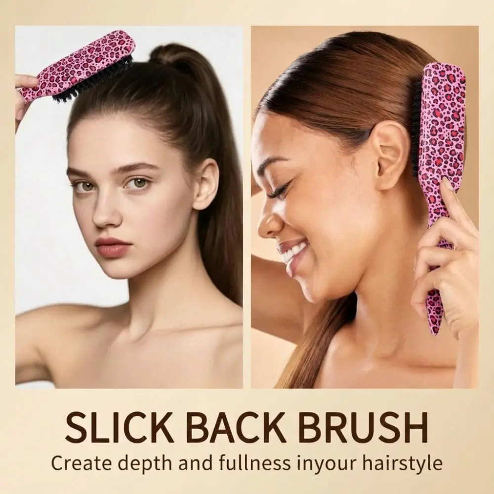 

Slick Back Hair Brush Unisex Backcombing Flyaways Hairdressing Comb Edge Control Smoothing Hair Styling Brush Thick/Fine Hair
