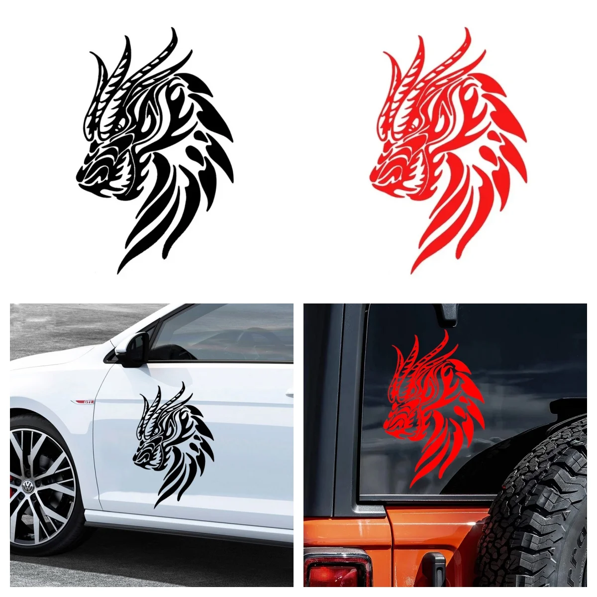 

Car Stickers Dragon head myth pattern body decoration Vinyl Decal Car Sticker