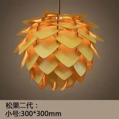 Moderne dennenappel hanglamp Noordse houten hanglamp voor restaurant woonkamer bar decor creatieve eettafel hanglamp