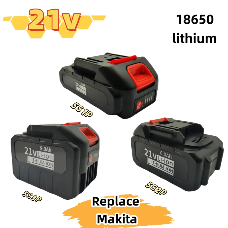 

21V rechargeable lithium-ion battery 3.0Ah-9.0Ah cordless power tool battery Makita 21V tool battery BL1850, BL1840, BL1440, etc