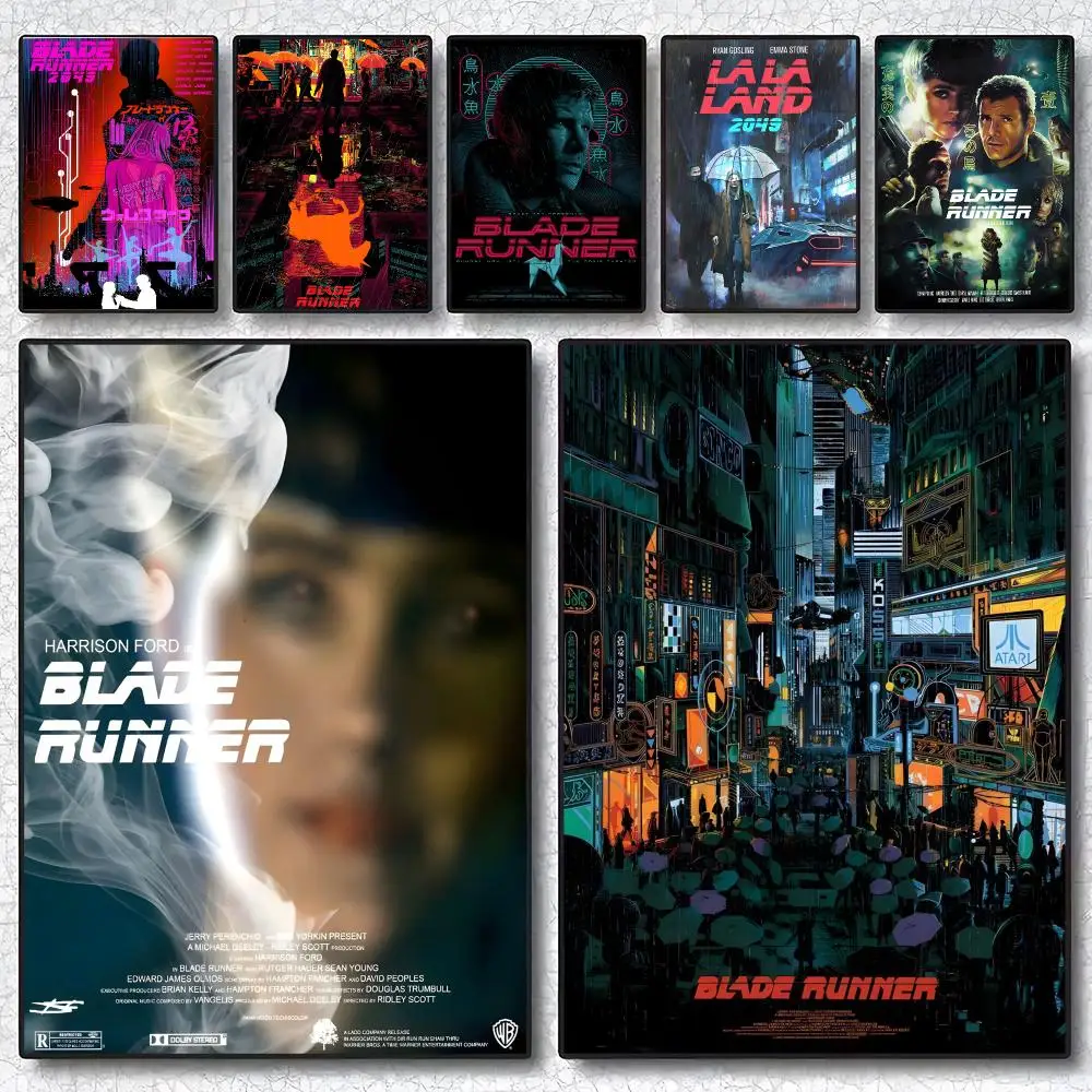 Retro Movie Blade Runner Classic Sci-fi Film Poster Sticky Wall Art Printing Waterproof Home Living Bed Room Aesthetic Decor