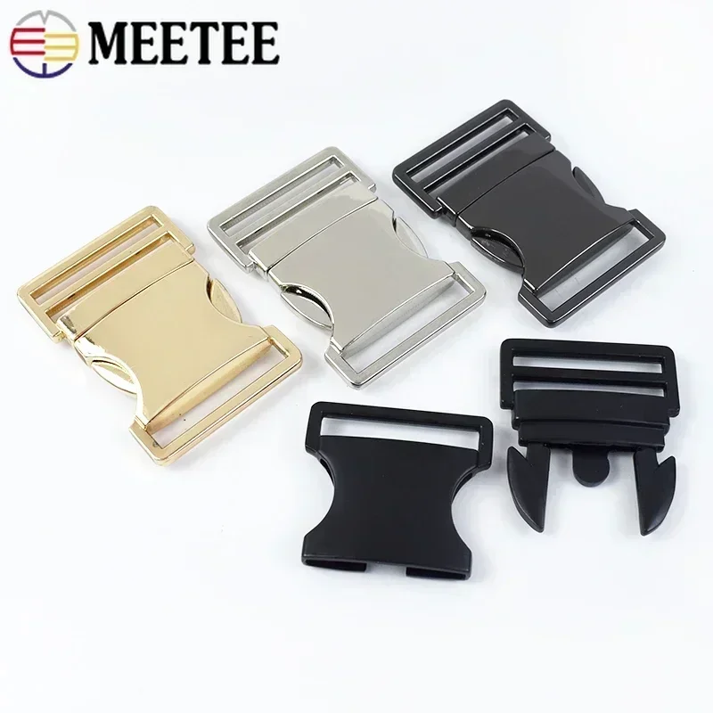 2Pcs 20/25/32/38mm Metal Quick Side Release Buckles Bag Strap Adjust Clip Clasps Backpack Dog Collar Hook Garment Accessories