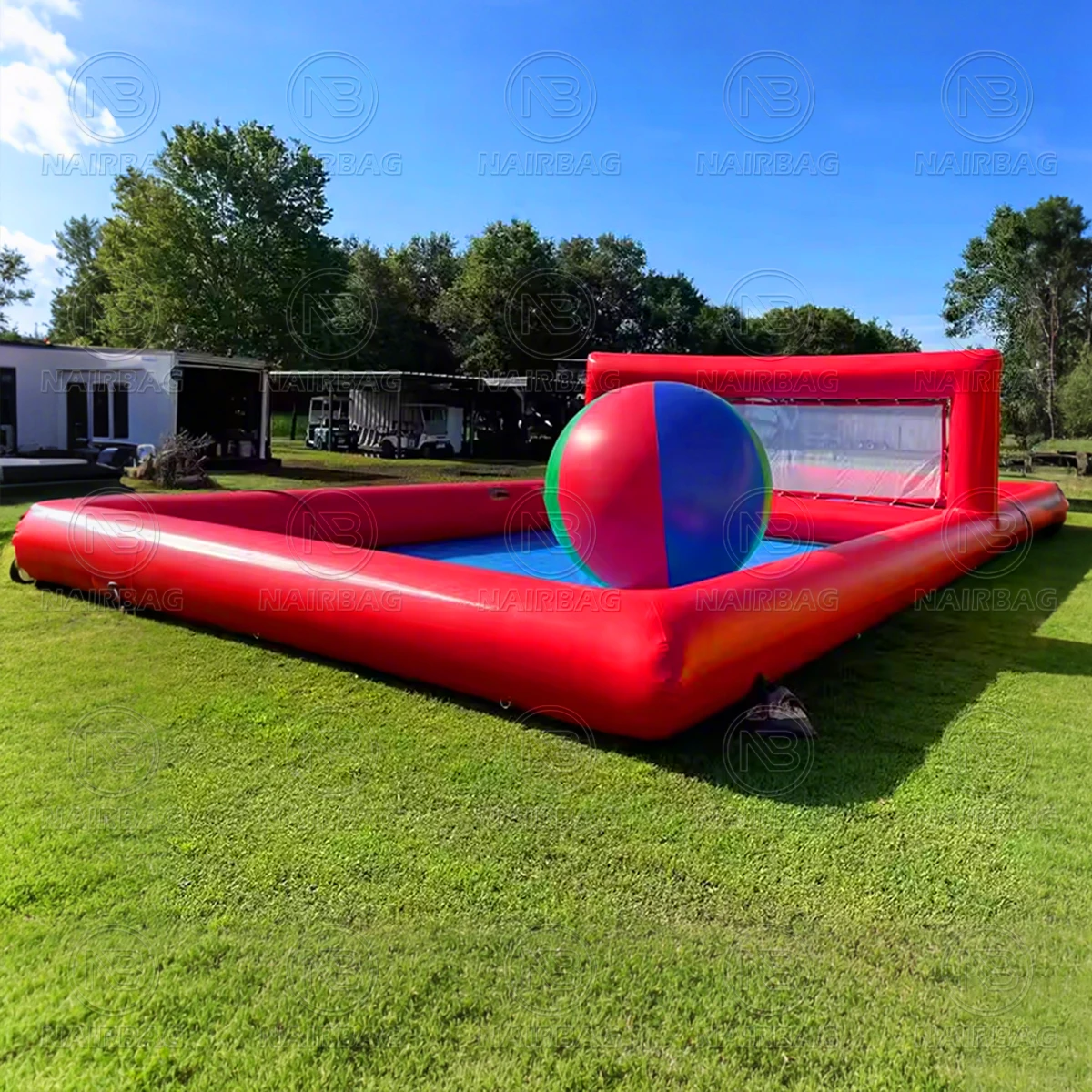 2026 كبير بولي كلوريد الفينيل تجاري بركة نفخ الكرة الطائرة المحكمة بحيرة نفخ الكرة الطائرة الميدانية لعبة المياه للأطفال Adultswoniu #3