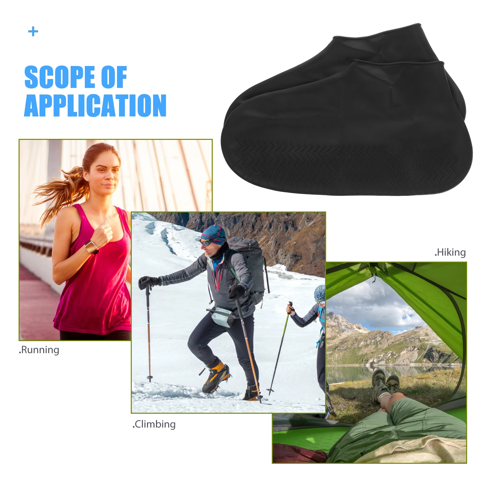 

Drawstring Waterproof Shoe Cover Man Covers for Rain Shoes Reusable Outdoor Protectors