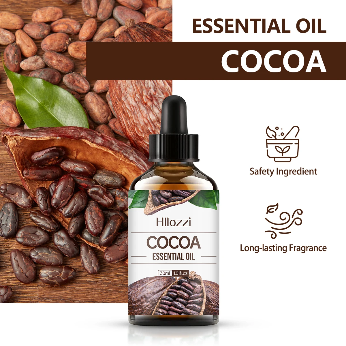 Cocoa essential oil, rich flavor, skin care, hair care, hydration, moisturizing, aromatherapy, aromatherapy, candles, DIY