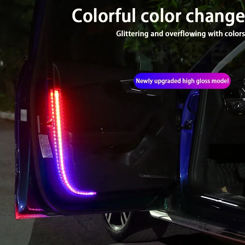 Kfz-LED-Türwarnleuchte, Tür-Induktions-Flow-Licht, blinkender Lichtstreifen, Sicherheitsleuchte gegen Kollision am hinteren Ende, 1/2/4 Stück