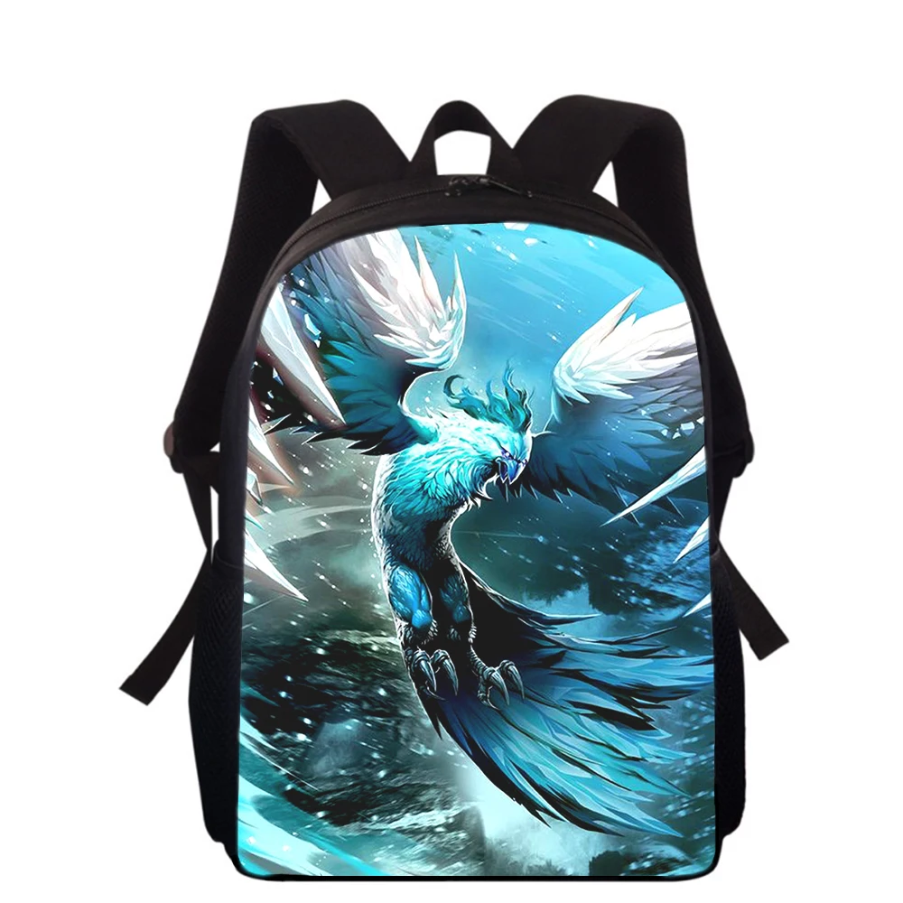 Mochila con estampado 3D Art Beast Phoenix Sunbird para niños, mochilas escolares de primaria para niños y niñas, mochilas para libros escolares para estudiantes, 15"