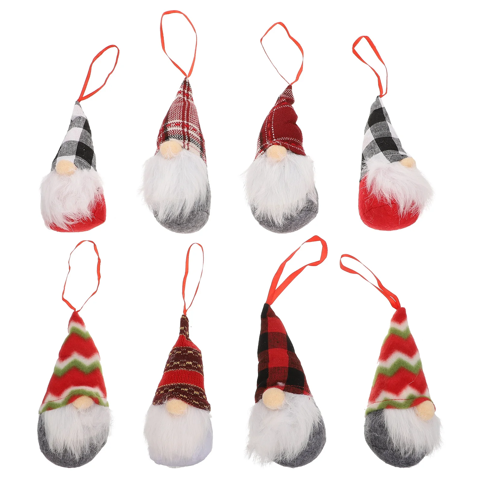 

8Pcs Christmas Tree Hanging Ornament Set Vibrant Faceless Pendant Decor for Holiday Party Home Garden Xmas Decoration Lovely