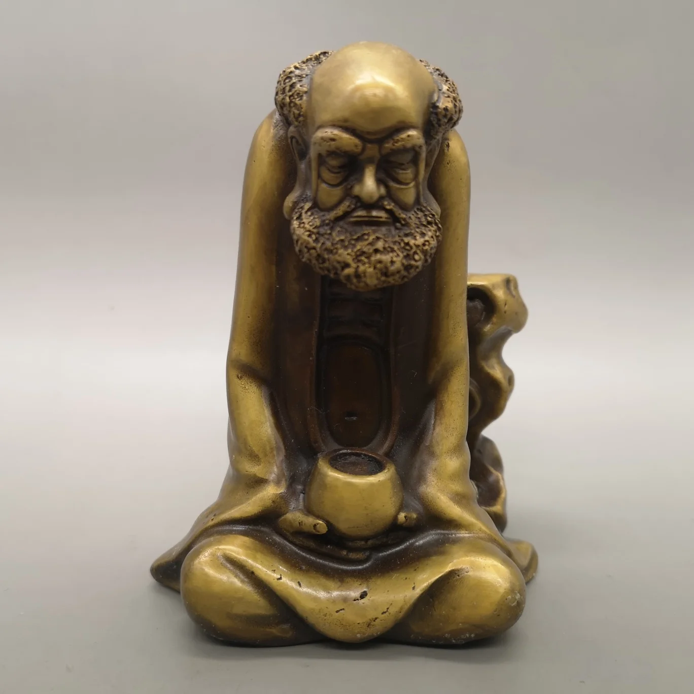 Brass Daruma Backflow Incense Burner