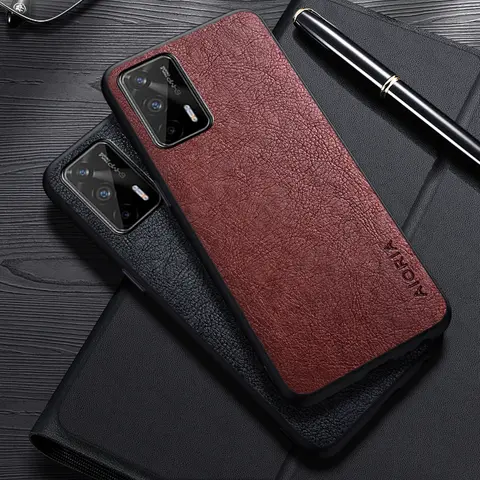 Case For Realme GT Master Q3 Pro X7 Max GT 2 GT2 Pro 5G  Simple Design Luxury Leather Business Cover For Realme GT2 5G Case