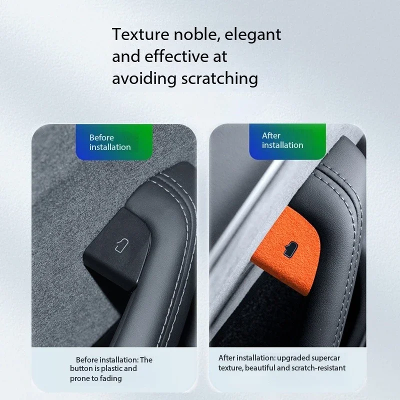 For Tesla Model 3 Highland Model Y Aluminum Alloy Hollow Style Door Open Button Sticker Window Lift Switch Trim Interior