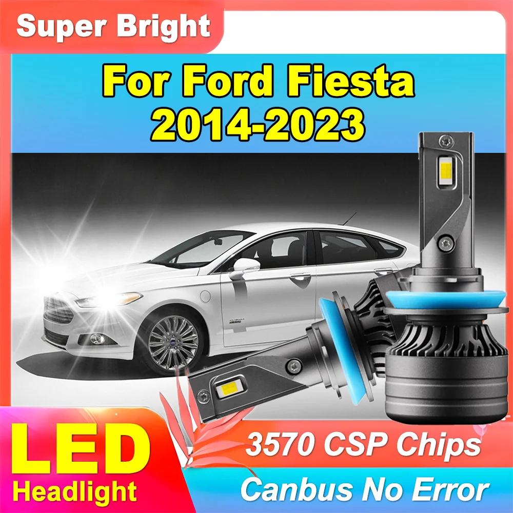 

2PCS 6000K Super Bright White H11 H8 H9 LED Headlight 20000LM 120W High Power 12V 24V Plug and Play For Ford Fiesta 2014-2023