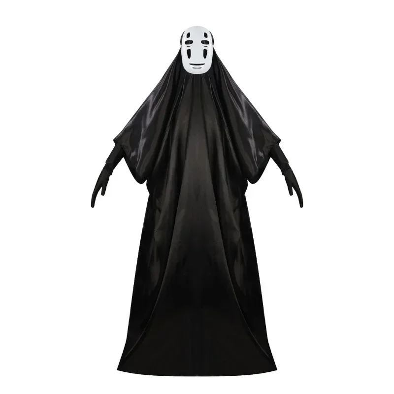 

No Face Man Cosplay Costume Japanese Movie Character Unisex Halloween Anime Carnival Party Ghost Mask Gloves Adult Clothing Prop