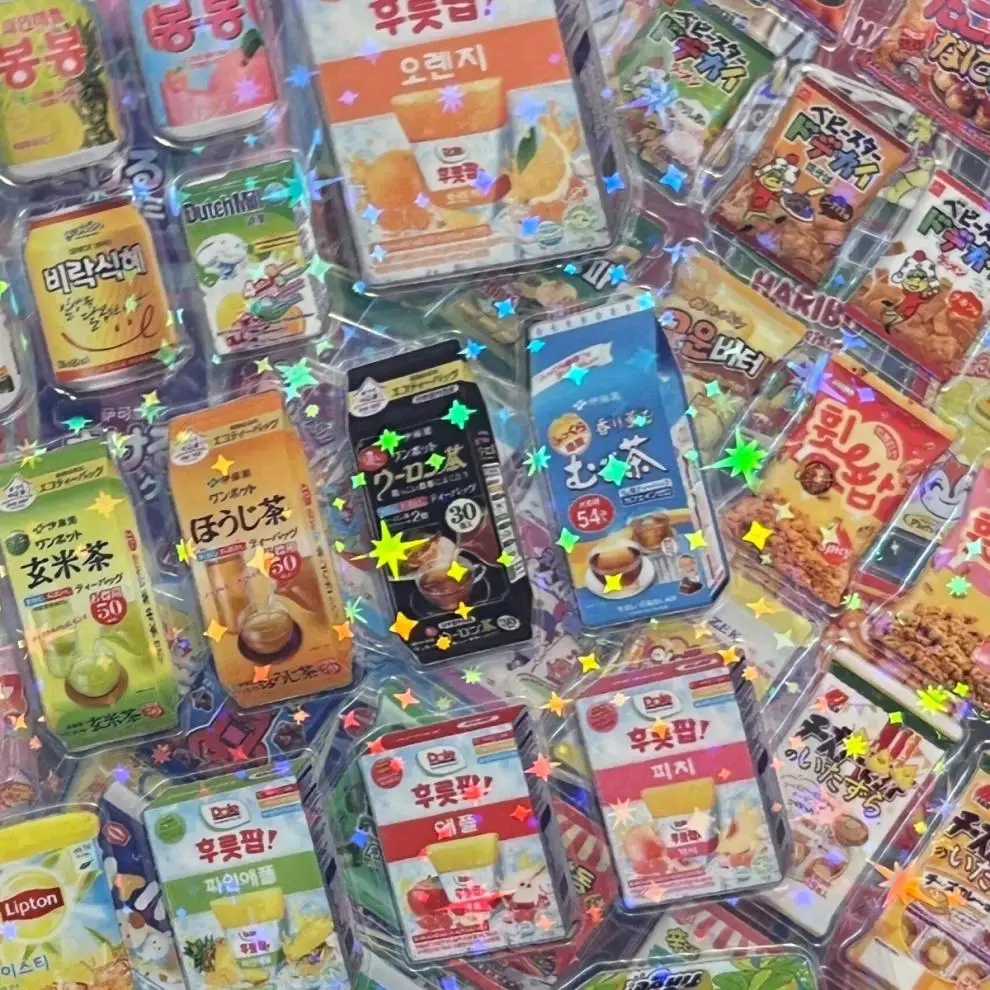 5pcs Snack Food Packaging Stickers For Phone PET Waterproof Cartoon Scrapbook Sticker Journaling Stationery Kawaii