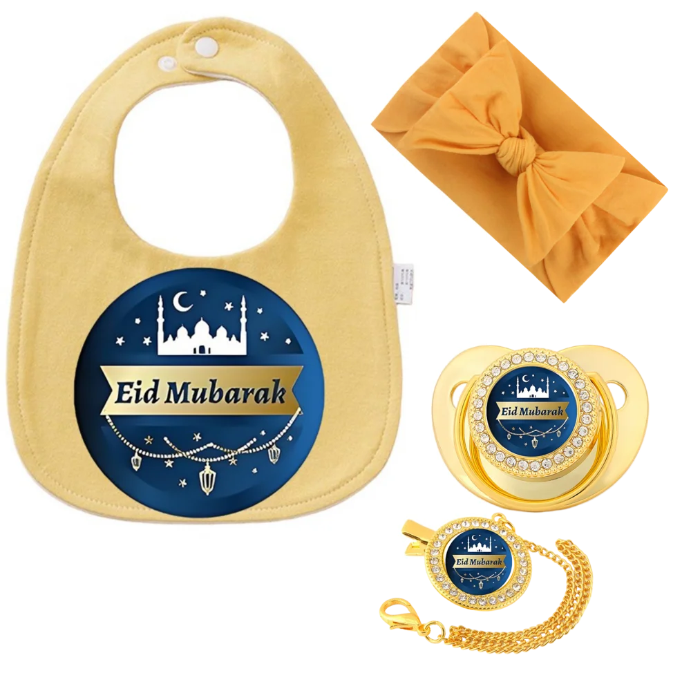 

Kawaii Cute Newborn Daily Wear Accessory Bundle Soft Silicone Nursing Pacifier Stable Pacifier Holder Lanyard Vintage Islamic