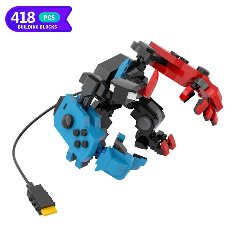 MOC Game Machine Transforming Mecha Building Blocks Assembly Model Creative Mecha Robot Bricks Toys Children Festival Gifts