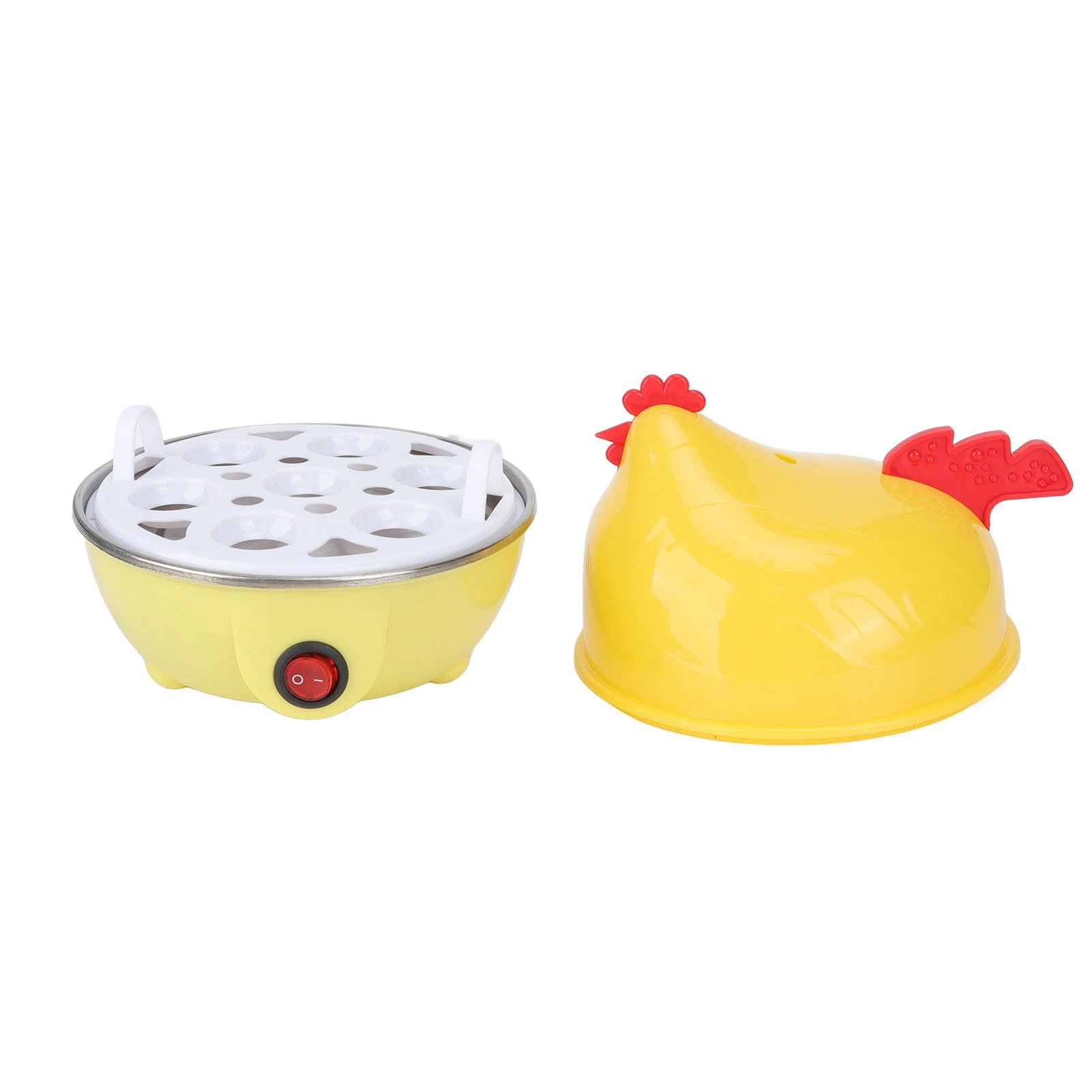 Fogão De Ovos Elétrico, Forma De Frango, Caldeira Rápida De Ovos, 7 Egg Capacidade, Desligamento Automático, Quick Mini Breakfast Machine