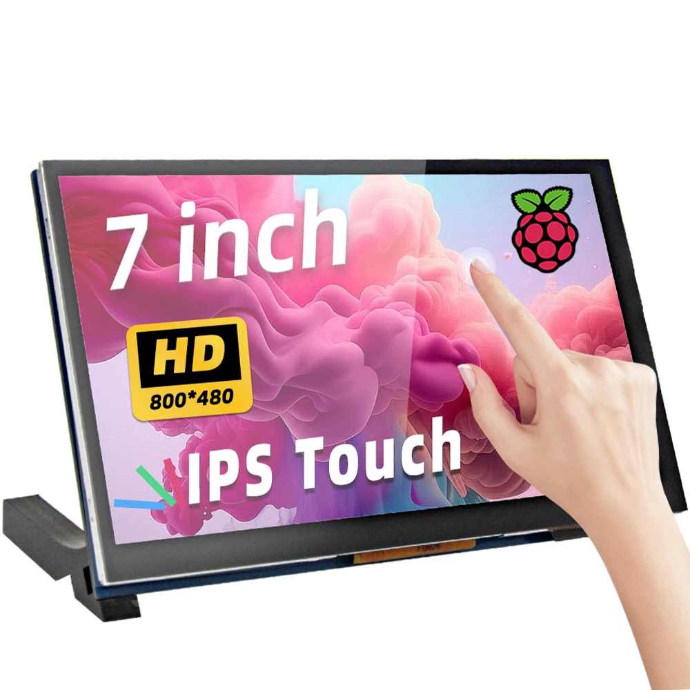 

iPistBit 800x480 5-Point DSI Touch Screen Driver-Free 4.3/5/7 Inch IPS Display Monitor for Raspberry Pi 5/4B/3B+/3B/3A+/2B/B+