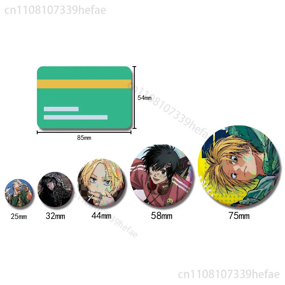 S-Sakamoto D-Days cartoon Insignia Badge Case For Decoration 44mm 32mm 58mm Round Tinplate Pin Brooch Gift