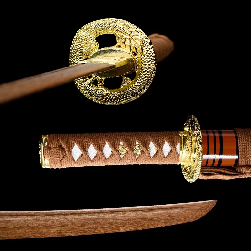 Personal Custom Iaito Training Sword For Children Used, Wooden Sword Small, Japanese Tanto, Type F, Dragon Tsuba Metal