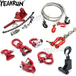 YEAHRUN RC Car Metal Trailer Tow Hook Accessories Decoration Parts for 1/10 RC Crawler TRX4 TRX6 Axial SCX10 90046 Wraith D90