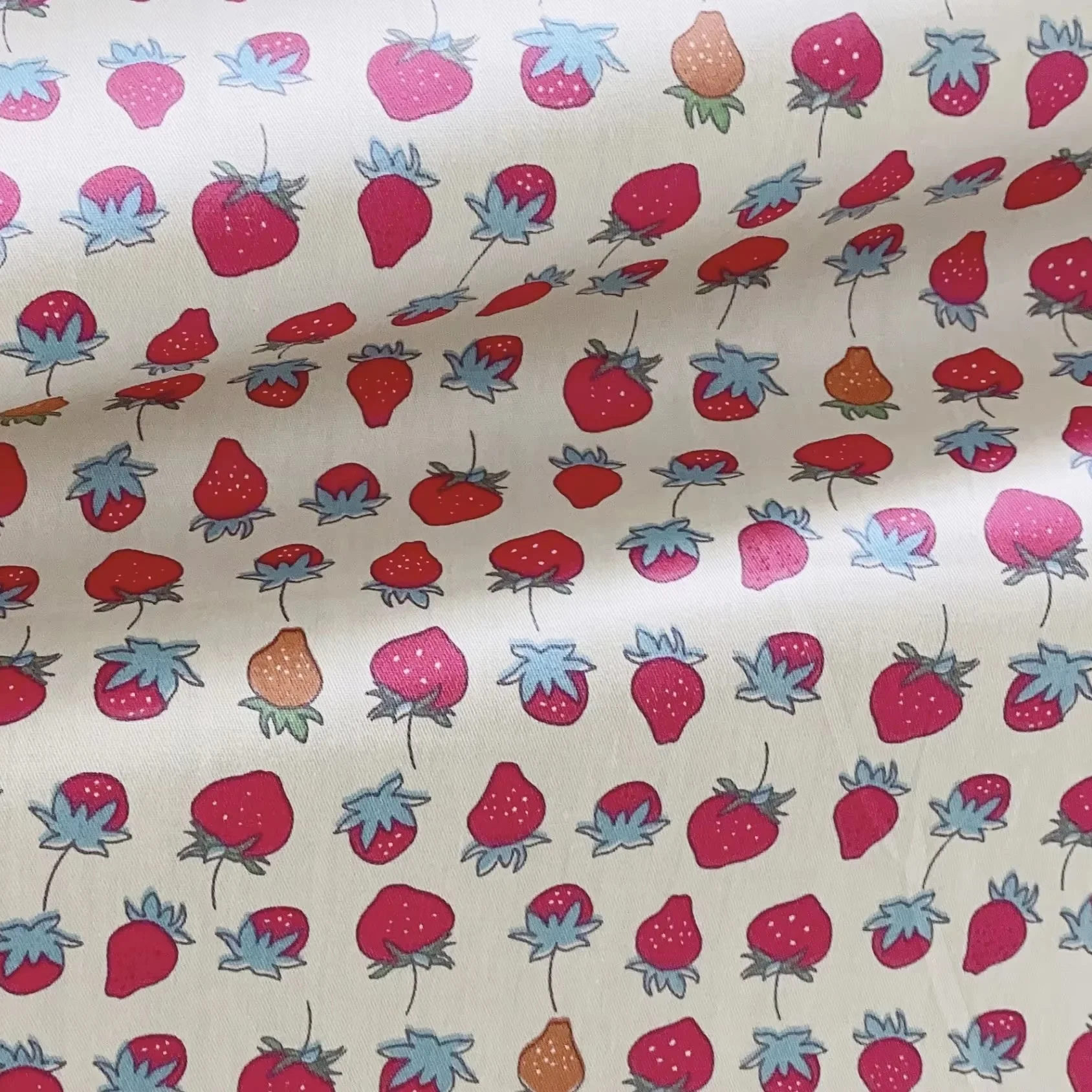 Mini Fruit Floral Bunny Cotton Twill Fabric