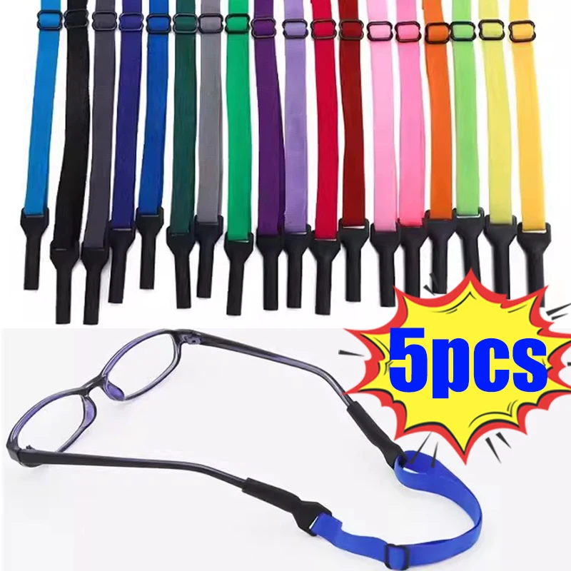 

5PCs Glasses Chain For Kids Adults Sunglasses Strap Children Glasses Safety Band Strap Retainer Cord Holder Sports Glasses Rope