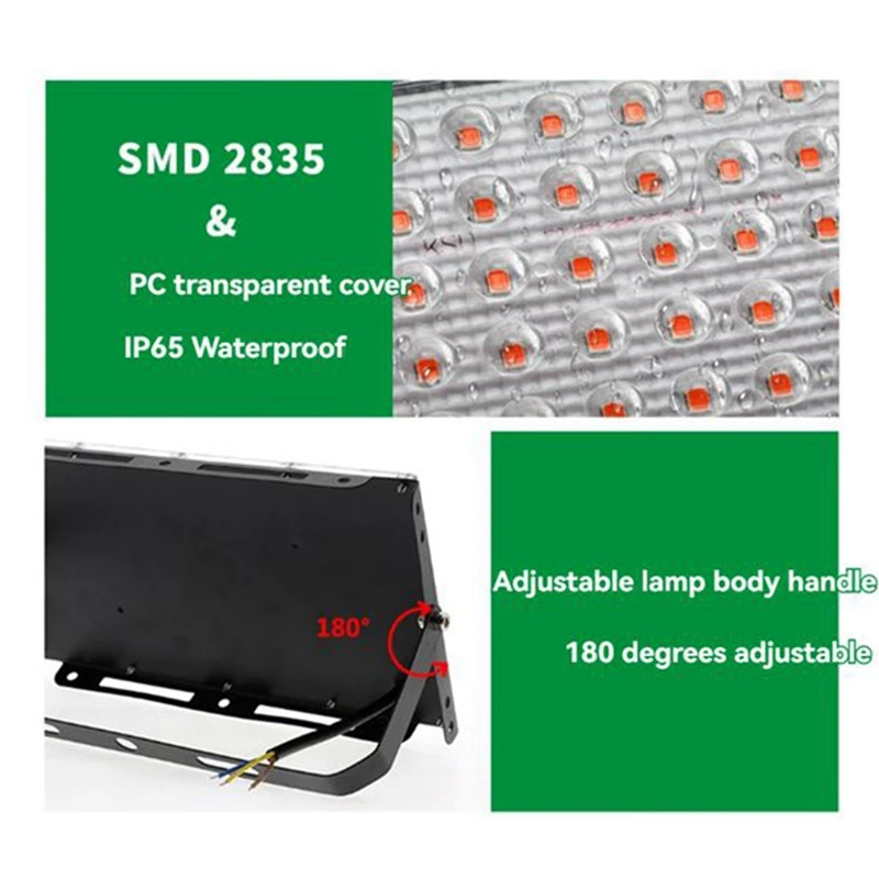 พืช LED เติบโตโคมไฟ 500W Full Spectrum Phyto โคมไฟเรือนกระจก Growth Lighting