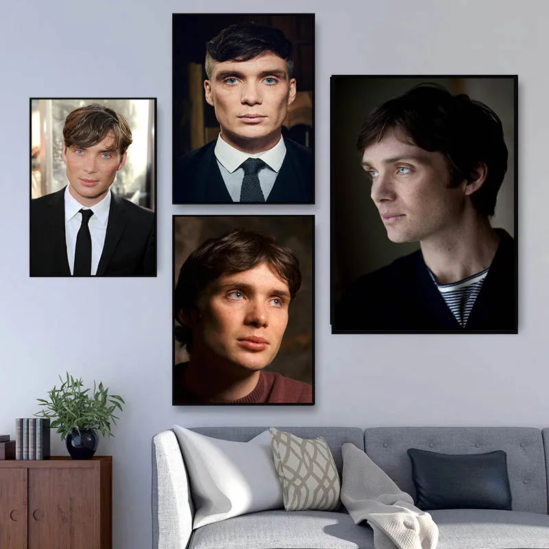 Big Size Posters and Prints Cillian Murphy Paintings on the Wall Art Satin Pictures Home Wall Decoration Anime Room Decor