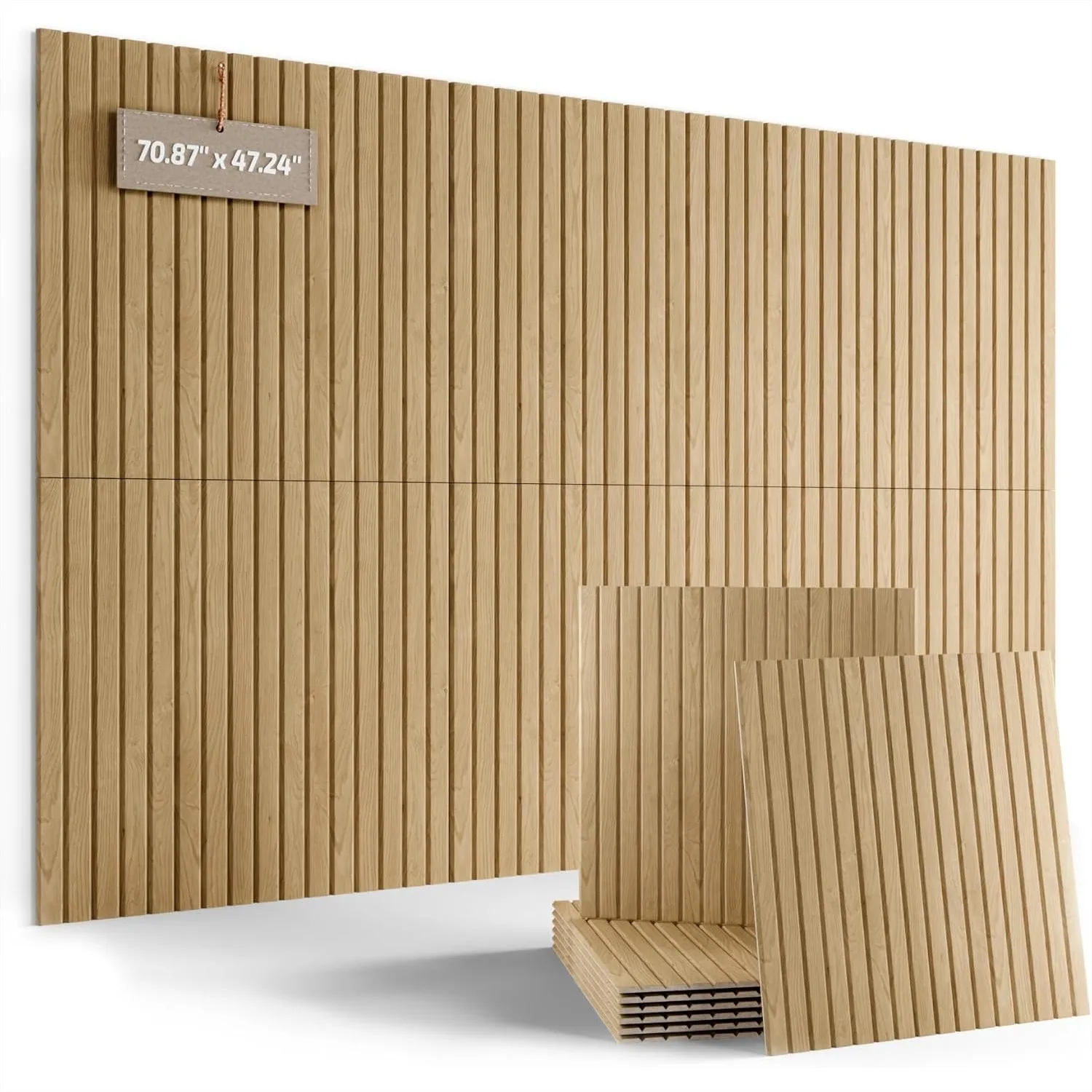 

Large Felt Bulletin Board 70.87x47.24in, 6-Pack Acoustic Wall Panels with 60 Adhesive Tabs, Sound Absorbing for Recording Studio