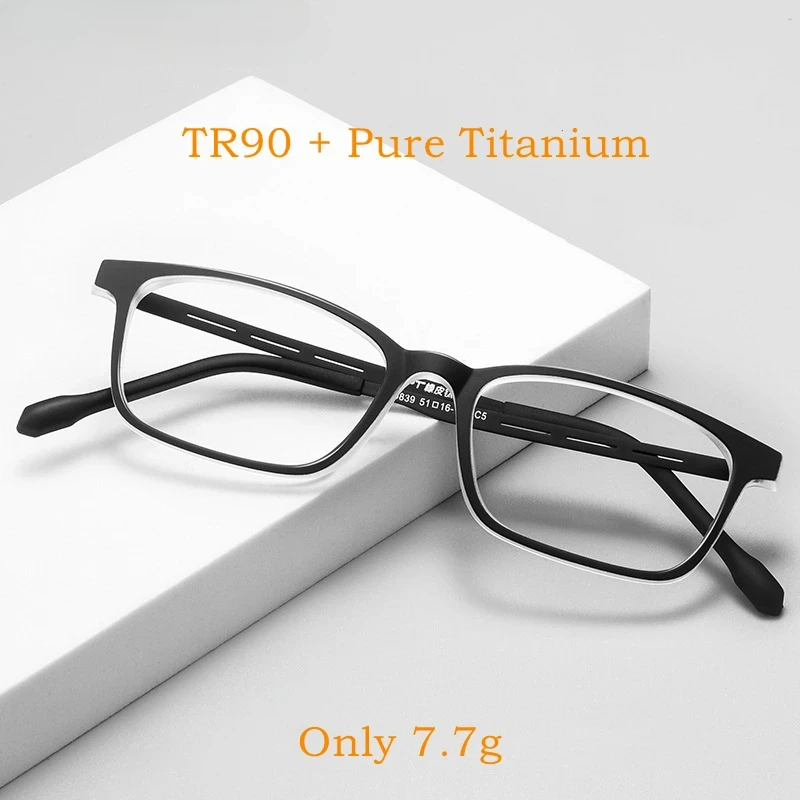 Ultra-light Comfortable TR90 Eyewear Fashion Small Face Pure Titanium Optical Prescription Glasses Frame Men And Women