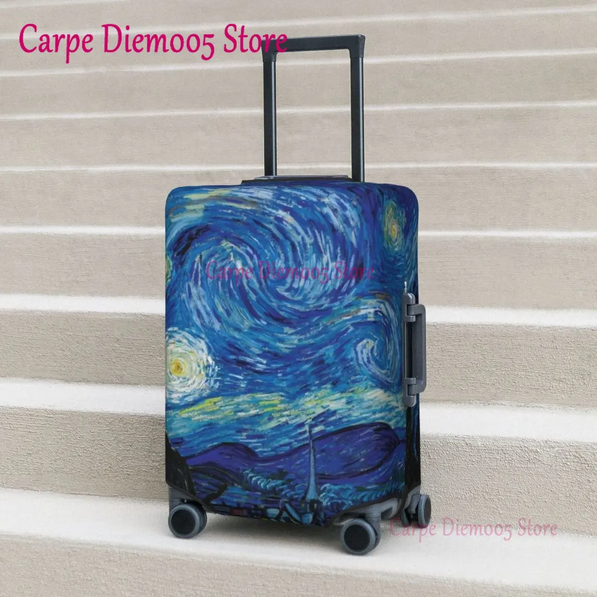 

Abstract Galaxy Suitcase Cover Flight Vincent Van Gogh Starry Night Elastic Luggage Case Business Protector