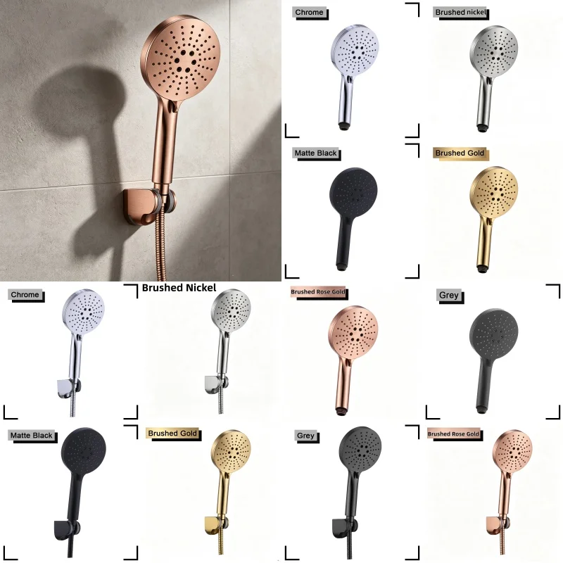 Bathroom 3 Functions Handheld High-pressure Water-Saving Shower Head Hardware Accessories High Qualit ABS Hand-Hold Shower