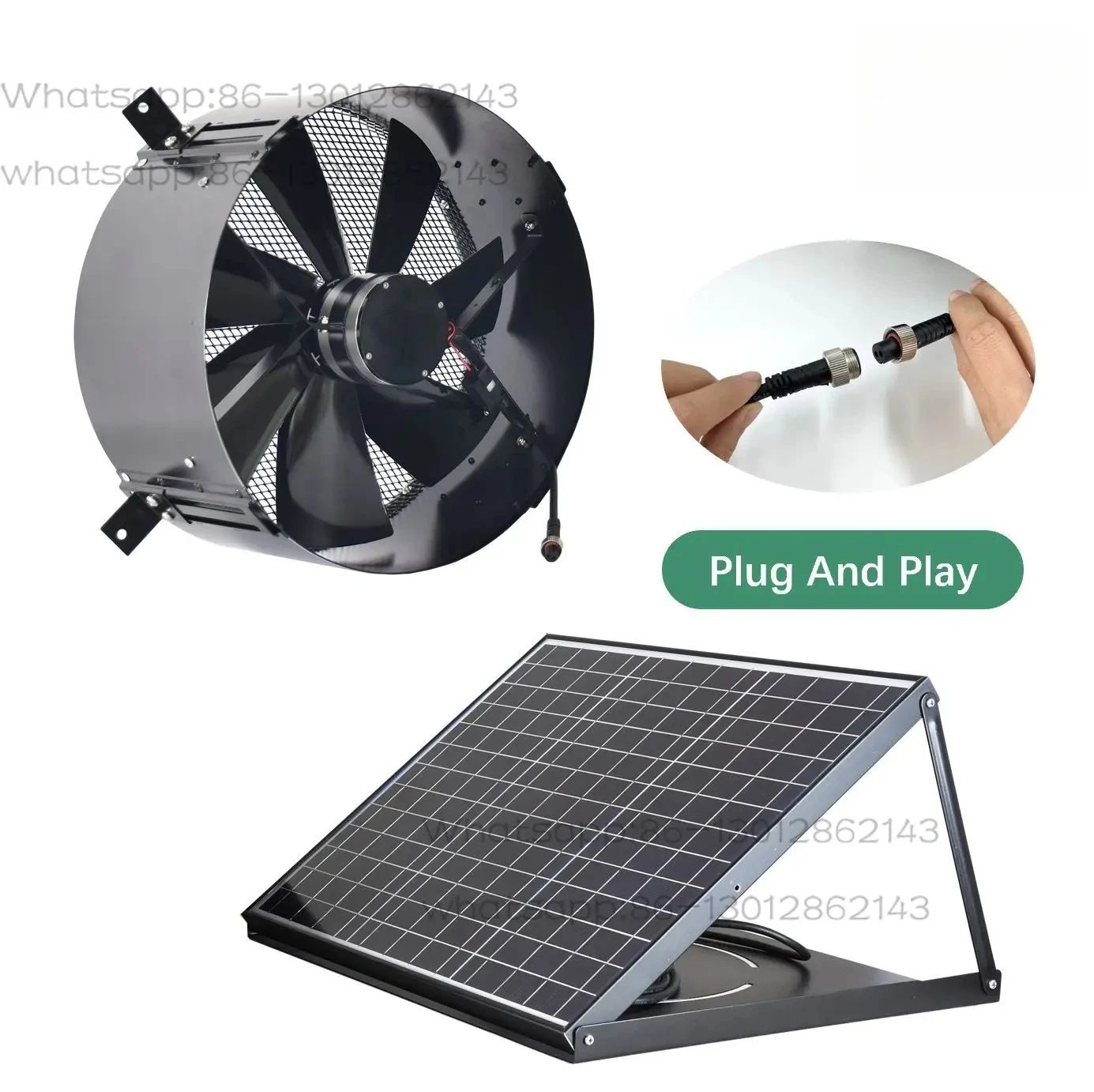 Solar Wall-Mounted Gable Ventilation and Exhaust Fan for Home Solar Powered Gable Wall Vent Fan for Efficient Home Cooling