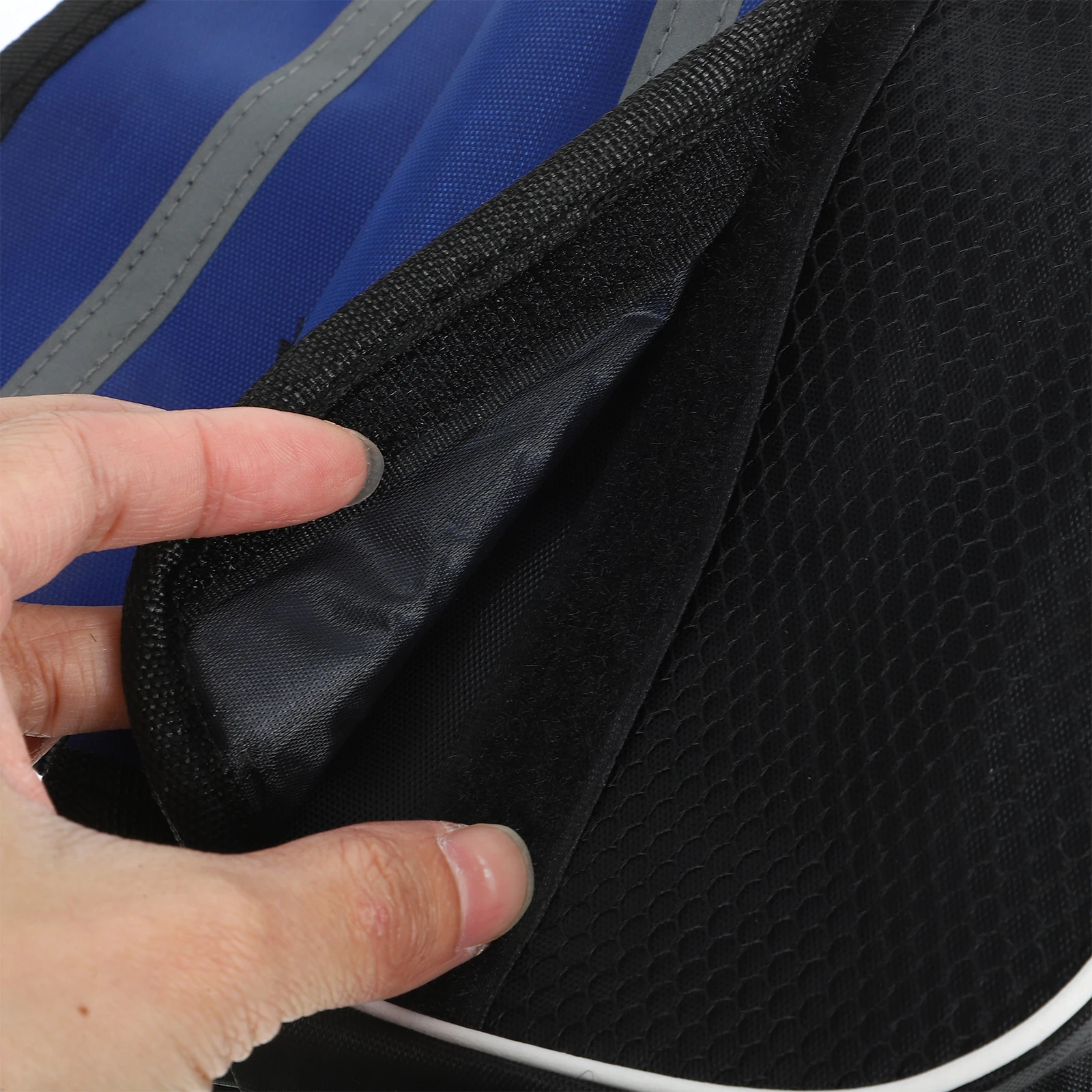

Large Capacity Reflective Bike Bag Mtb Handlebar Pouch Blue Durable Cycling Gear