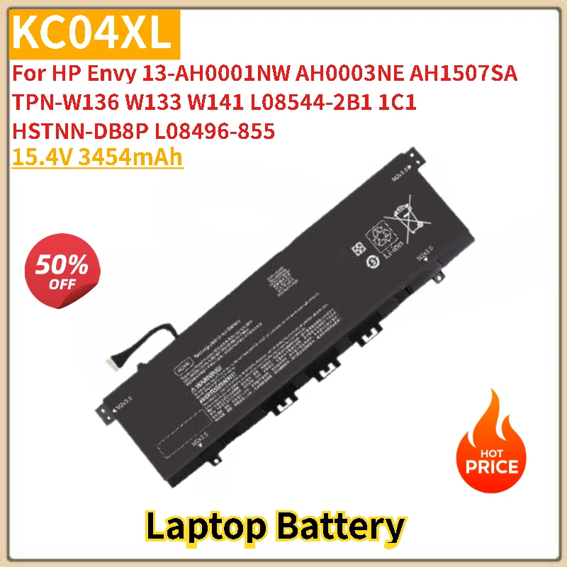 

KC04XL Laptop Battery 15.4V 3454mAh For HP Envy TPN-W136 W133 W141 13-AH0001NW AH0003NE AH1507SA L08544-2B1 New High Quality