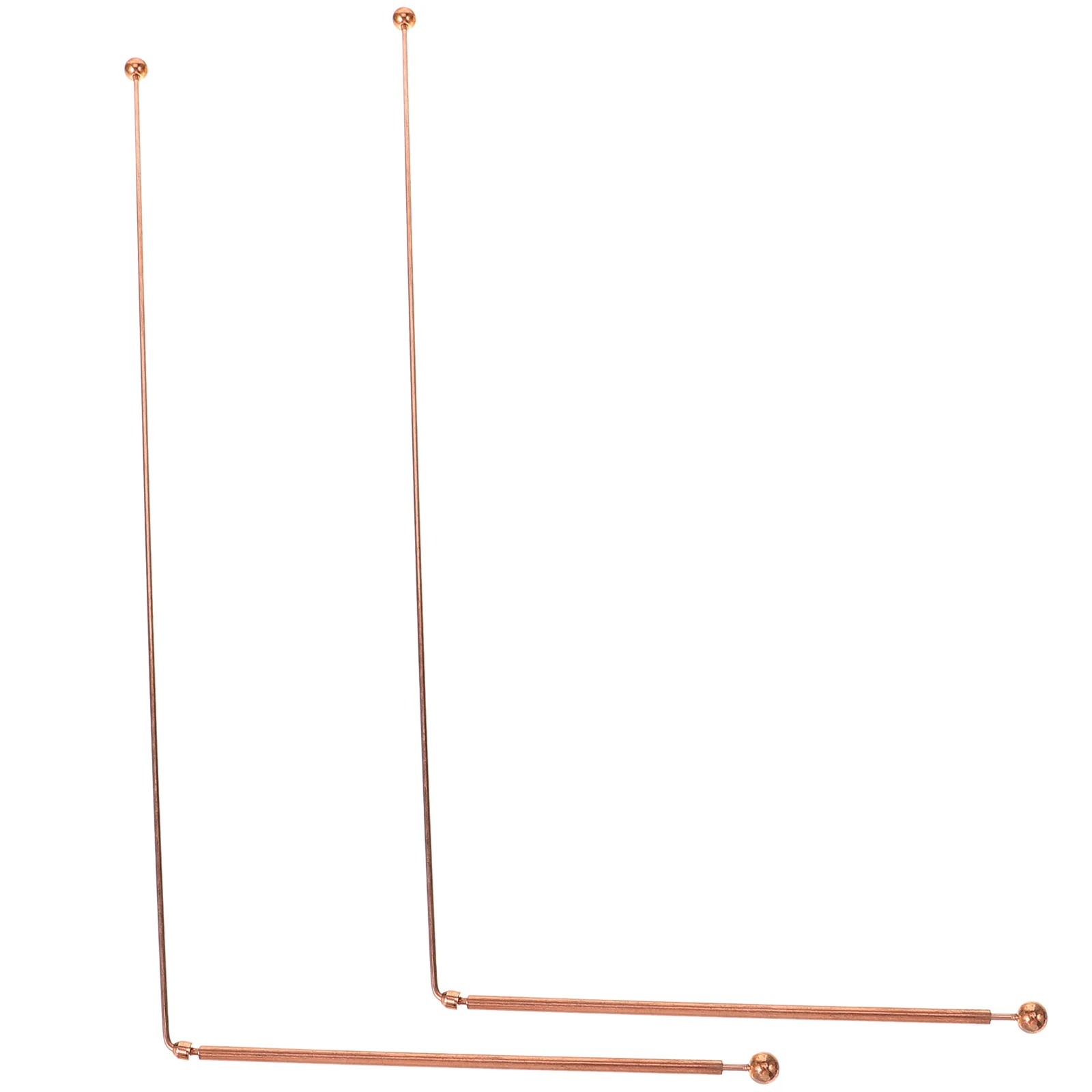 2 szt. Miedziane pręty do wróżenia Narzędzia do wróżenia do wyszukiwania wody Obiekty skarbów Profesjonalny mały rozmiar