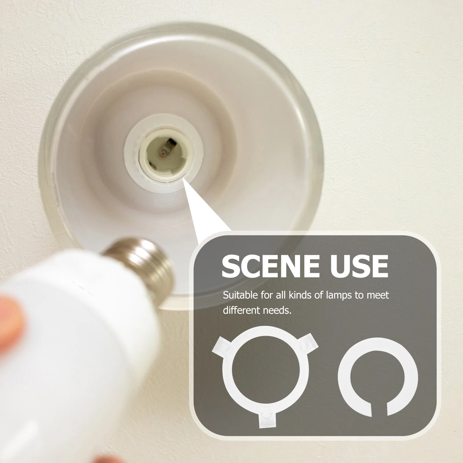 

10 шт. кольцо преобразователя головки лампы, пластиковое прочное переходное кольцо абажура для E27 на E14 E26, аксессуары для светильника, замена