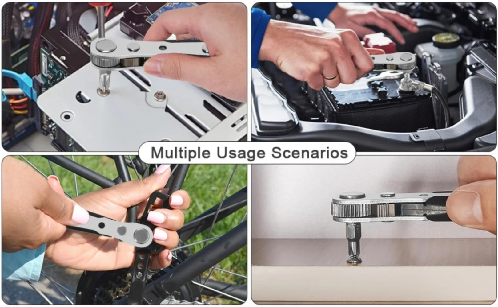 Winkel- und Offset-Schraubendreher für enge Räume. Praktisches, Multifunktionales, Professionelles Mini-Ratschenset – Detail 8