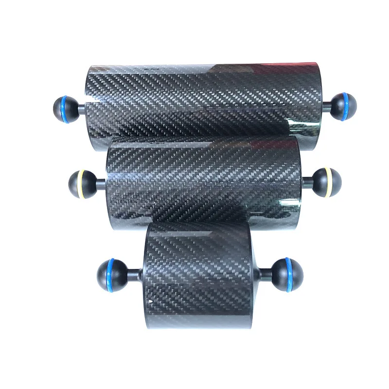 Submersible buoyancy arm Carbon fiber water photography Double ball head buoyancy light arm, diameter 80mm buoyancy arm