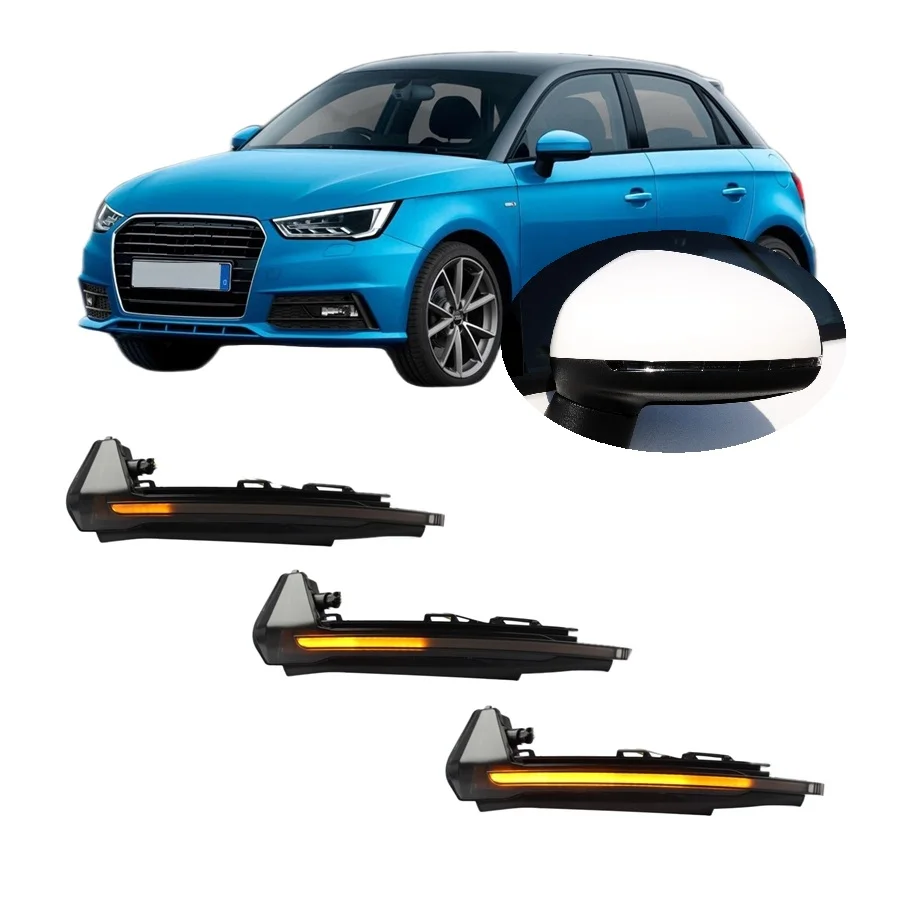 

for Audi A1 8X 2011 2012 2013 2014 2015 2016 2017 2018 Dynamic LED Blinker Indicator Side Mirror Turn Light Signal