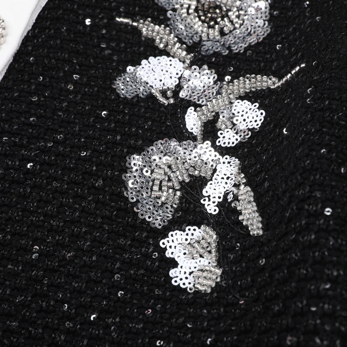 Alta qualidade primavera e outono nova moda viajando lantejoulas bordado de malha feminina manga comprida cardigan jaqueta