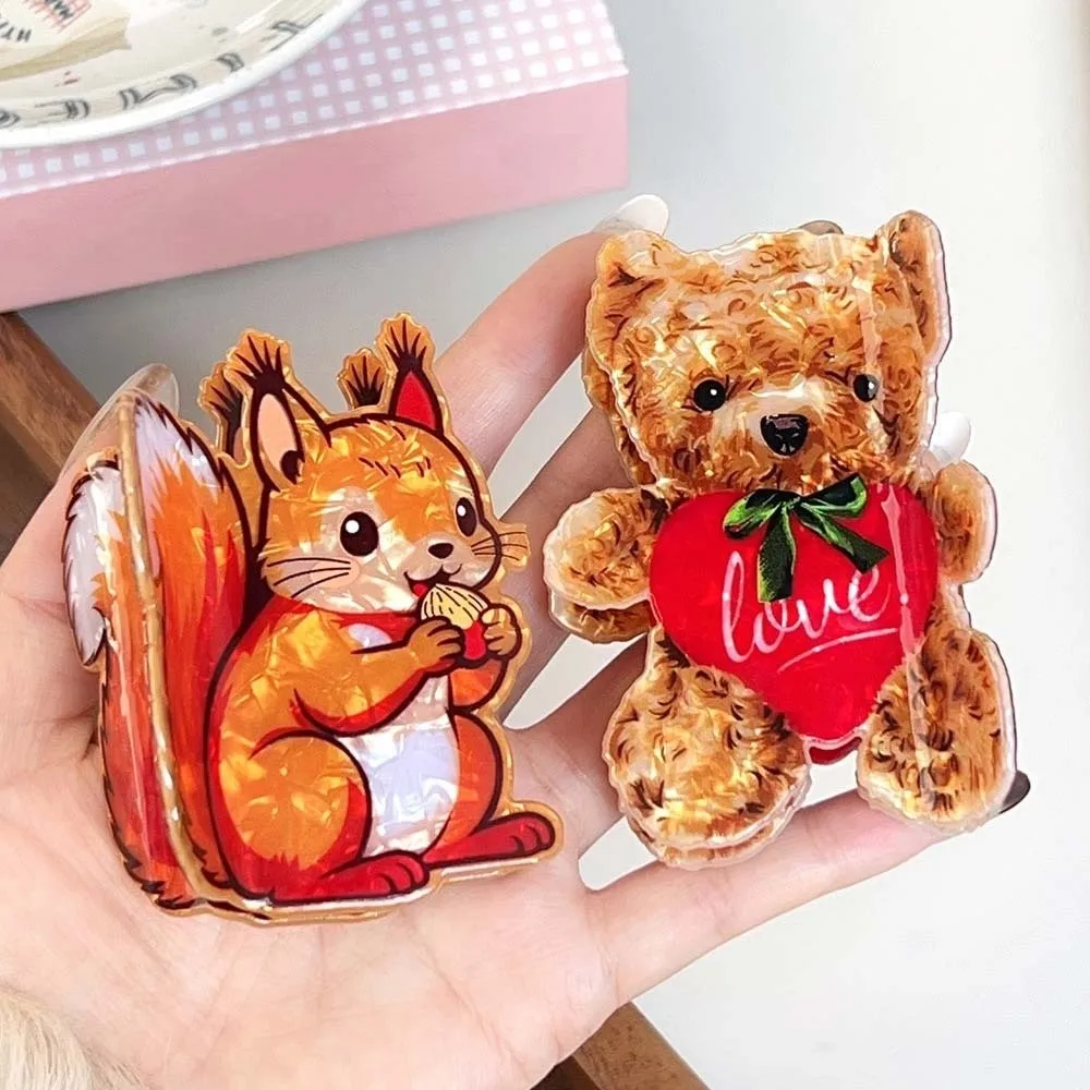 

Креативный ПВХ милый медведь коготь для волос ежик павлин мультяшное животное зажим в виде акулы водостойкий лебедь акриловый коготь для волос путешествия