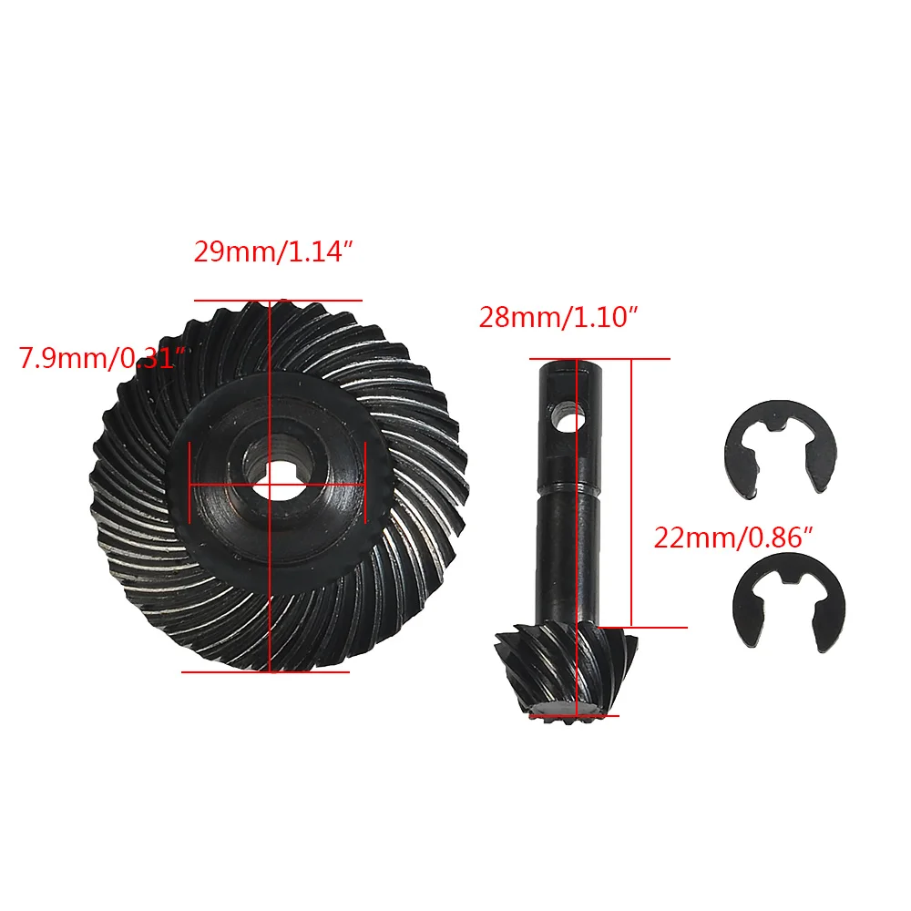 MIBIDAO Black Hard Steel Front/Rear Axle Gear Helical Spiral with Pinion Gear For 1/10 D90 II RC Crawler Car