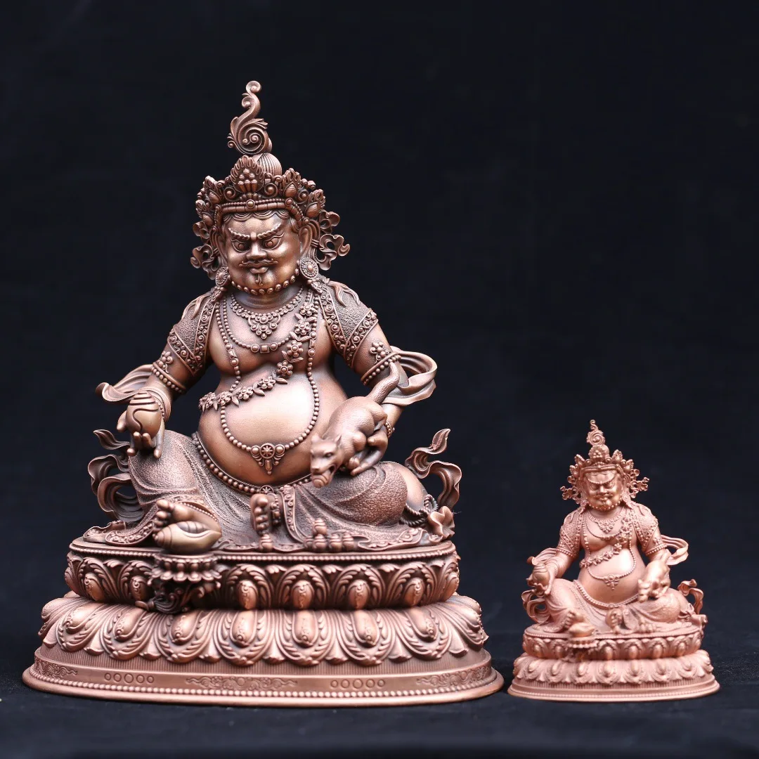 

CZ Jin Manfu Statue Copper Yellow God of Wealth Small Buddha Ornament Tibetan Buddha Statue Metal Crafts