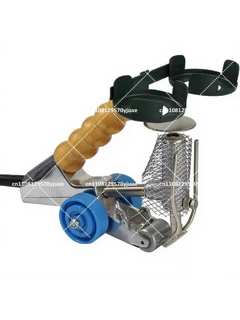 Portable manual stitching machine for woodworking veneer splicing, double thread head industrial veneer splicer