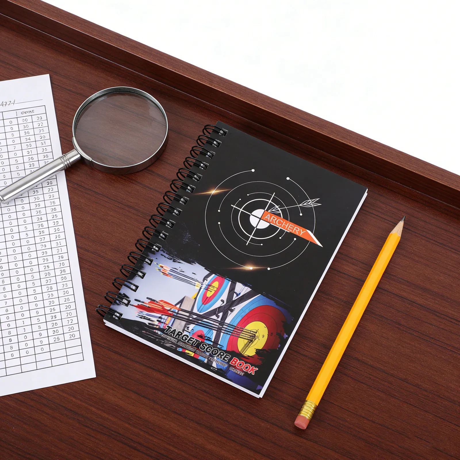Archery Scorecard Book – Spiral Bound Portable Target Practice Journal for Compound Bow Shooting Competition