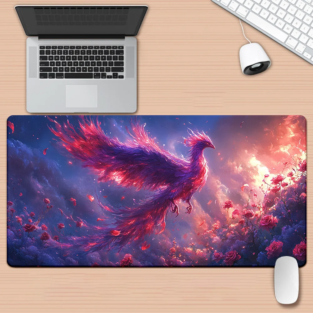

Phoenix Pattern Mouse Pad Large Rubber Base Anti-slip PC Desk Accessories Mousepad for Offices and Gamer Keyboard Mats Decor Mat